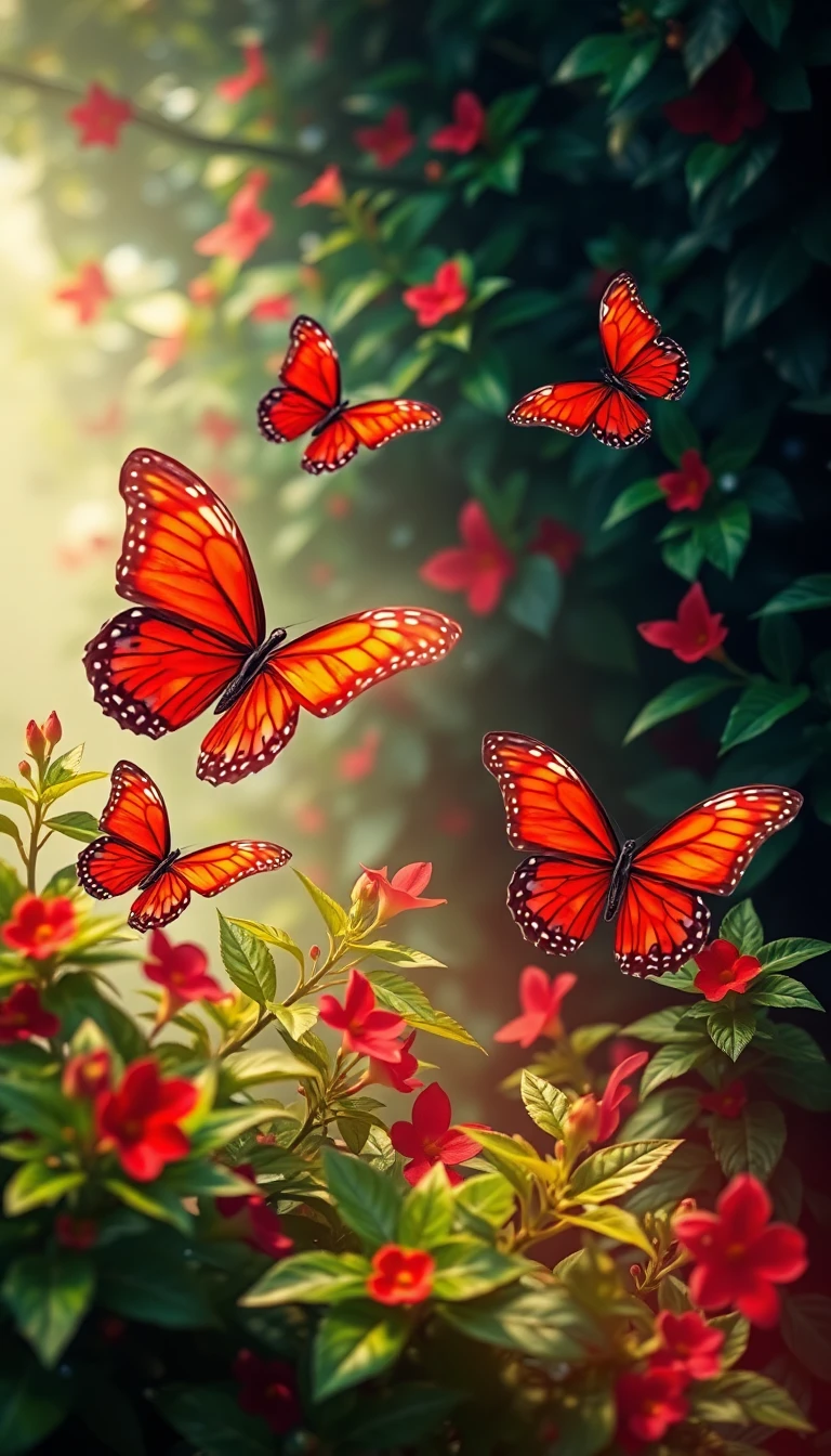 Red Butterfly Wallpaper
