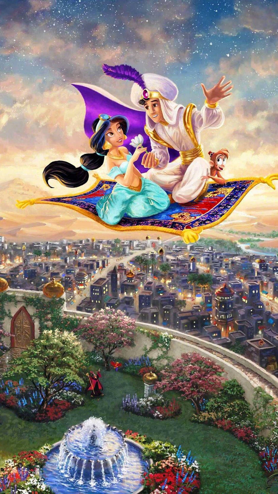 Aladdin Flying Above Zrkhu7bajeag1gg5 Wallpaper