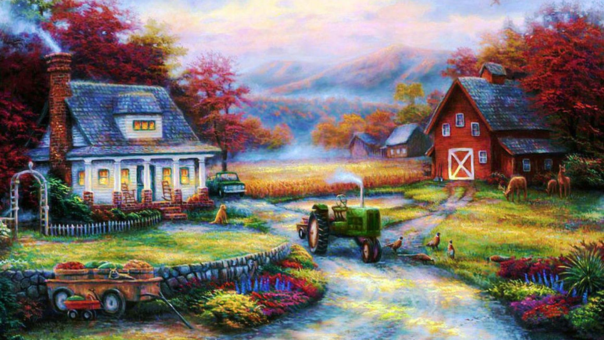 Country Cottages High Quality And Resolution Wallpaper