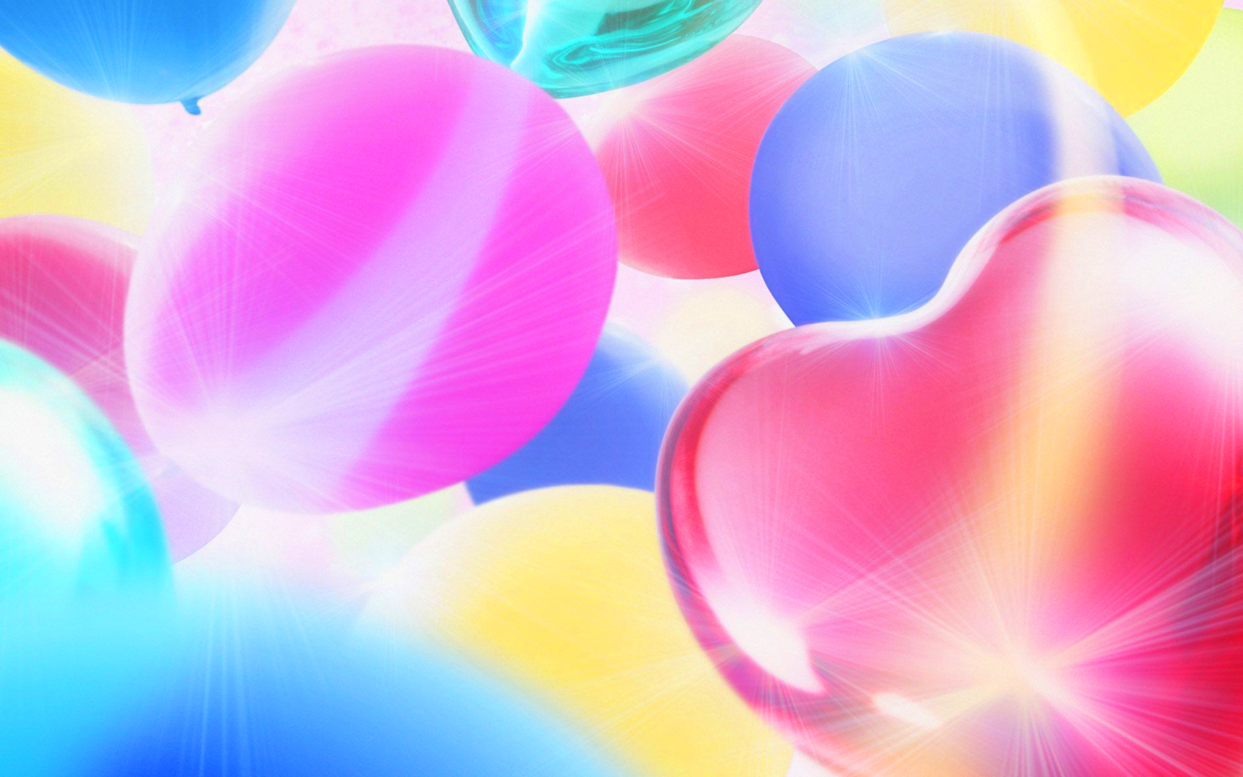 Rose Heart With Ballons Puter Desktop Wallpaper