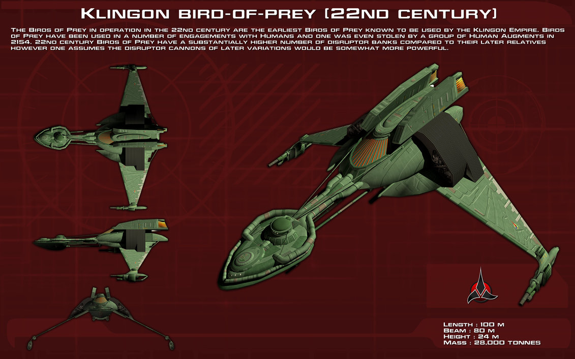 Klingon Bird Of Prey 22nd Century Ortho New By Unusualsuspex On