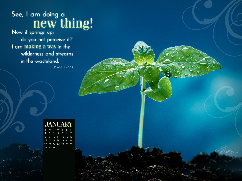 Jan New Thing Desktop Calendar Monthly