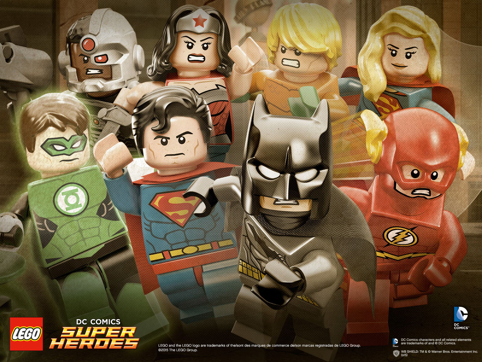 Hero Line Up   Wallpapers   LEGO DC Comics Super Heroes   LEGO