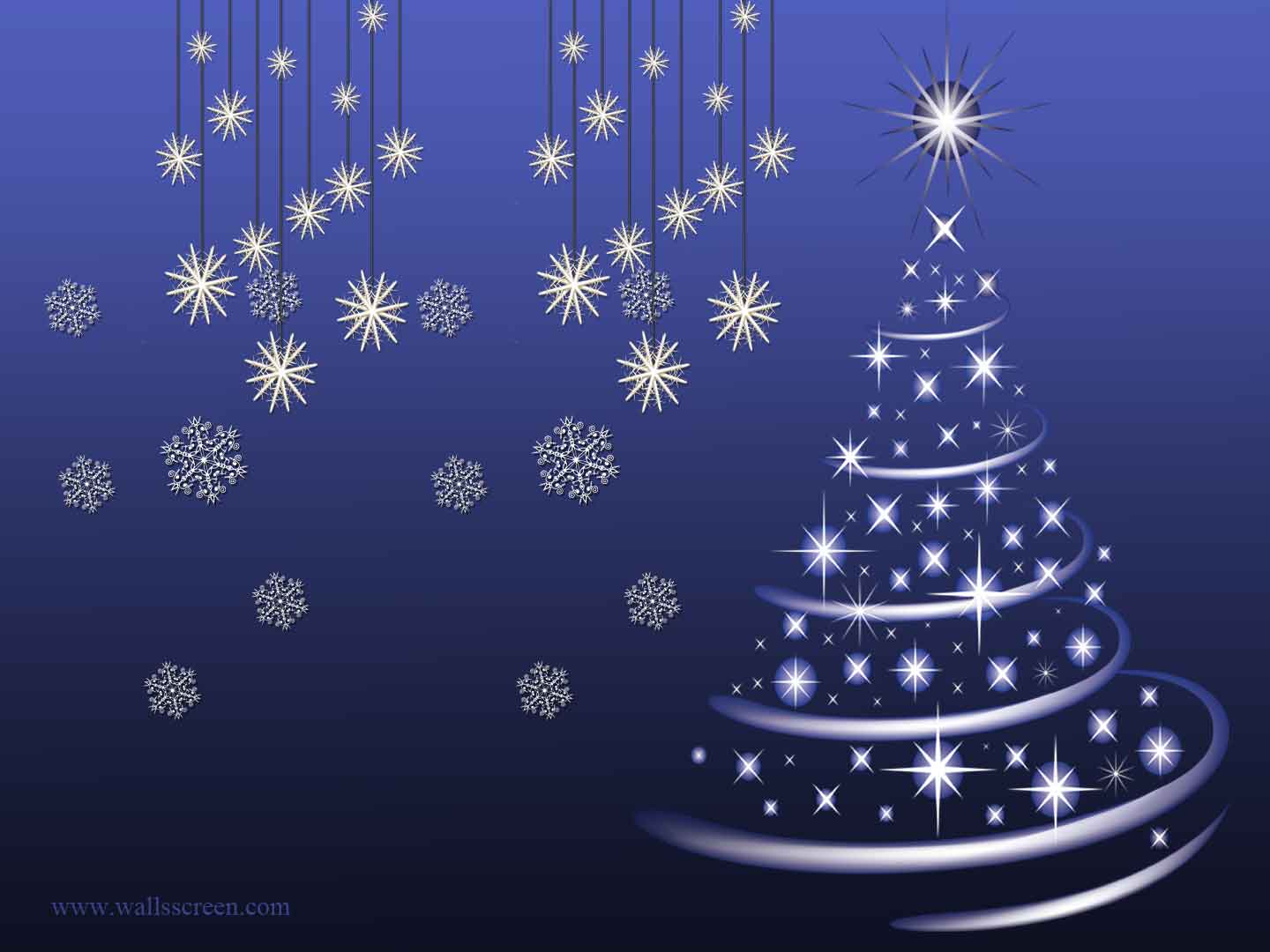 Blue Christmas Background Wallpaper