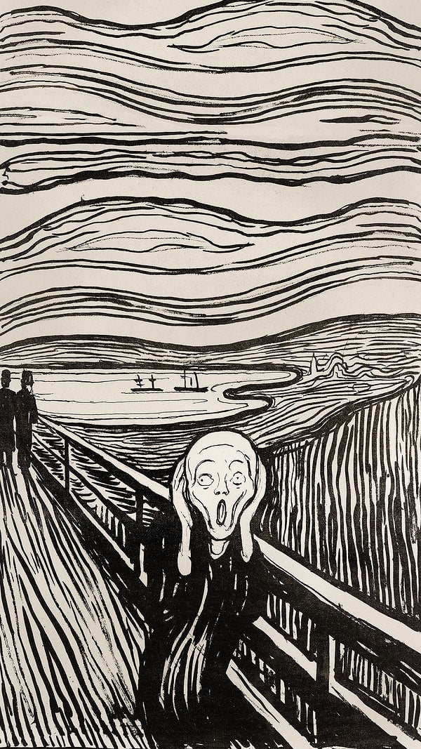 The Scream iPhone Wallpaper Edvard Munch Mobile Background Famous