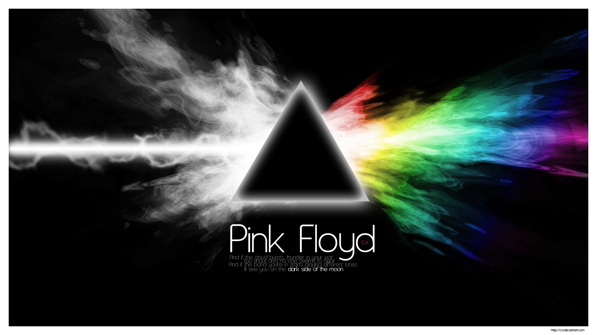 Pink Floyd Sign Text Graphics Triangle Full HD 1080p Background