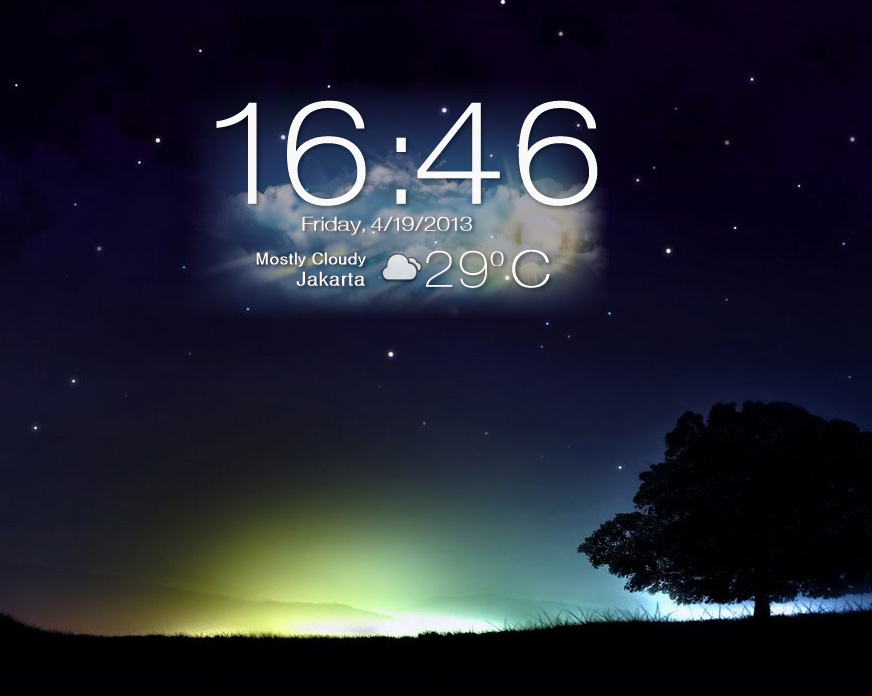 Asus Padfone 2 Clock and Weather for Xwidget by boyzonet on