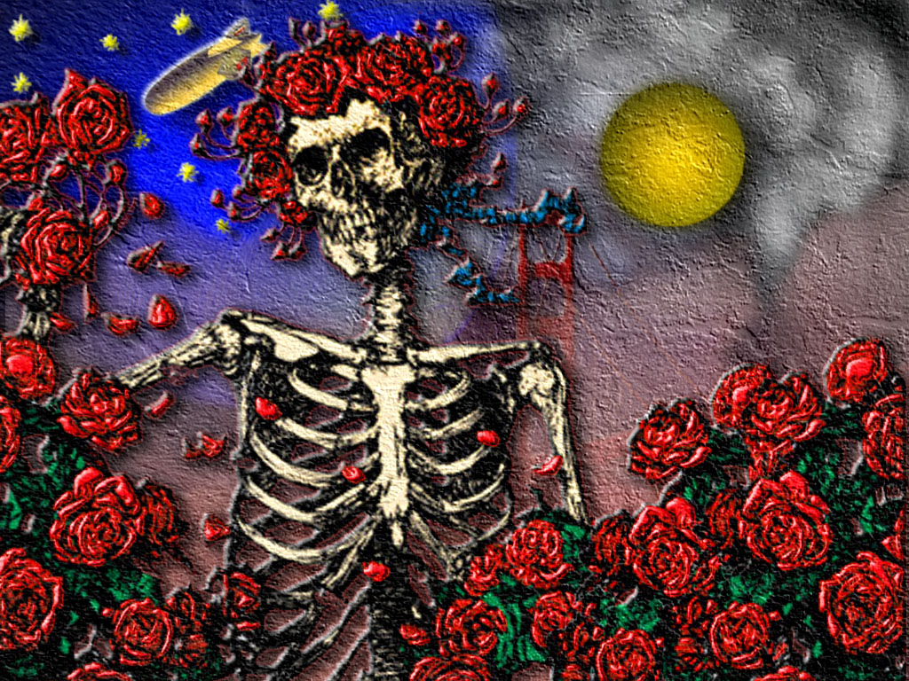 Grateful Dead Wallpaper Skeleton And Roses