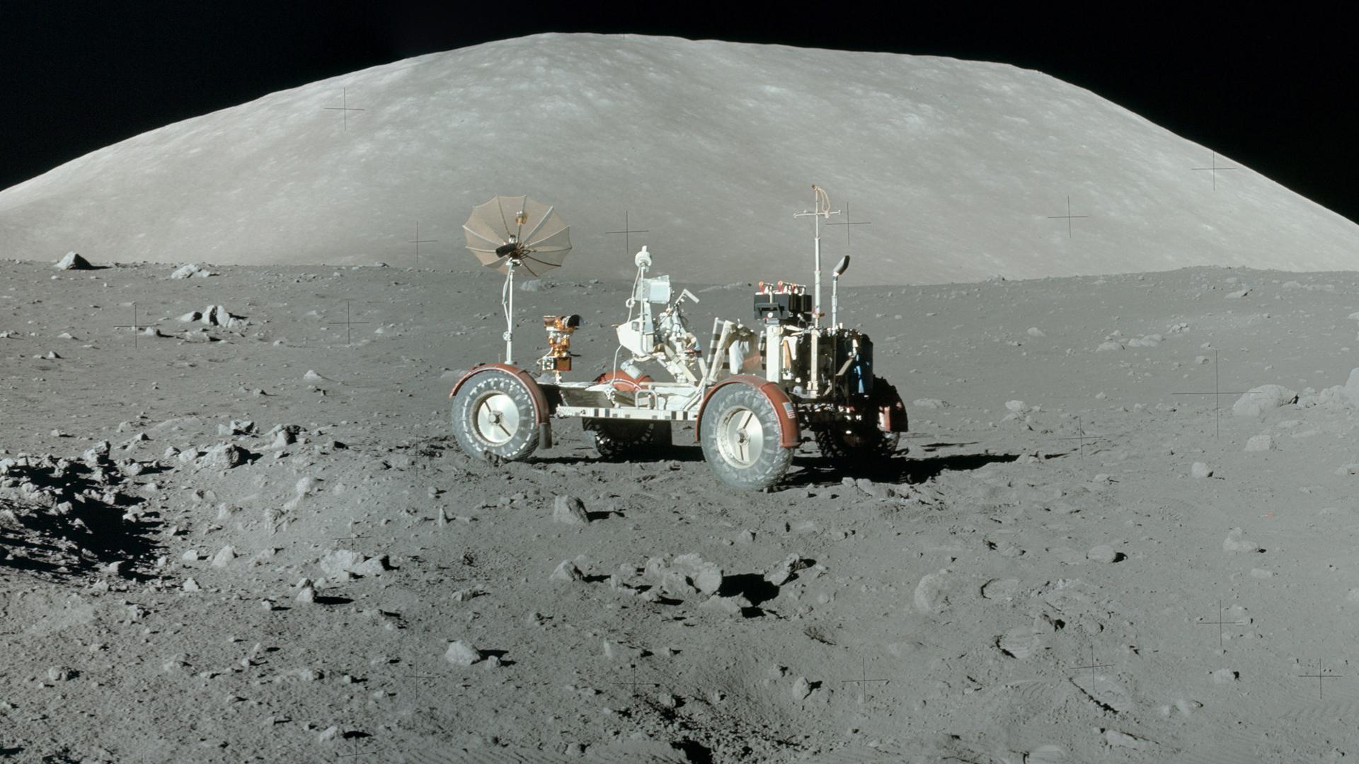 Moon Surface Astronauts Multiscreen Wallpaper Car Pictures