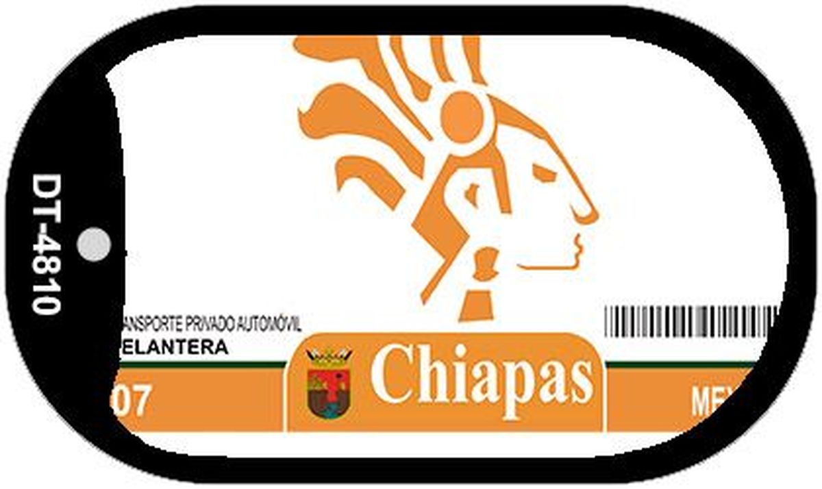 Chiapas Blank Background Wholesale Dog Tag Necklace Dt