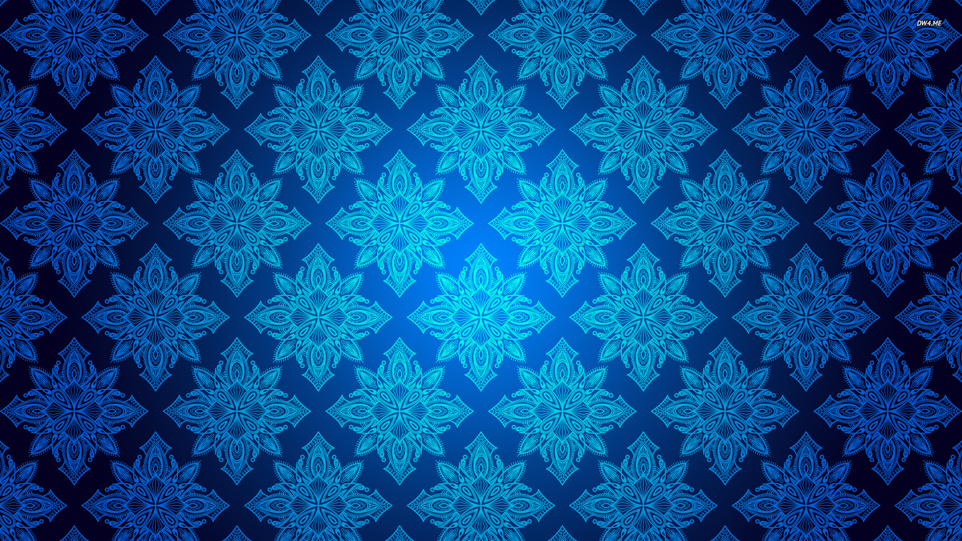 Blue Vintage Pattern Wallpaper Vector