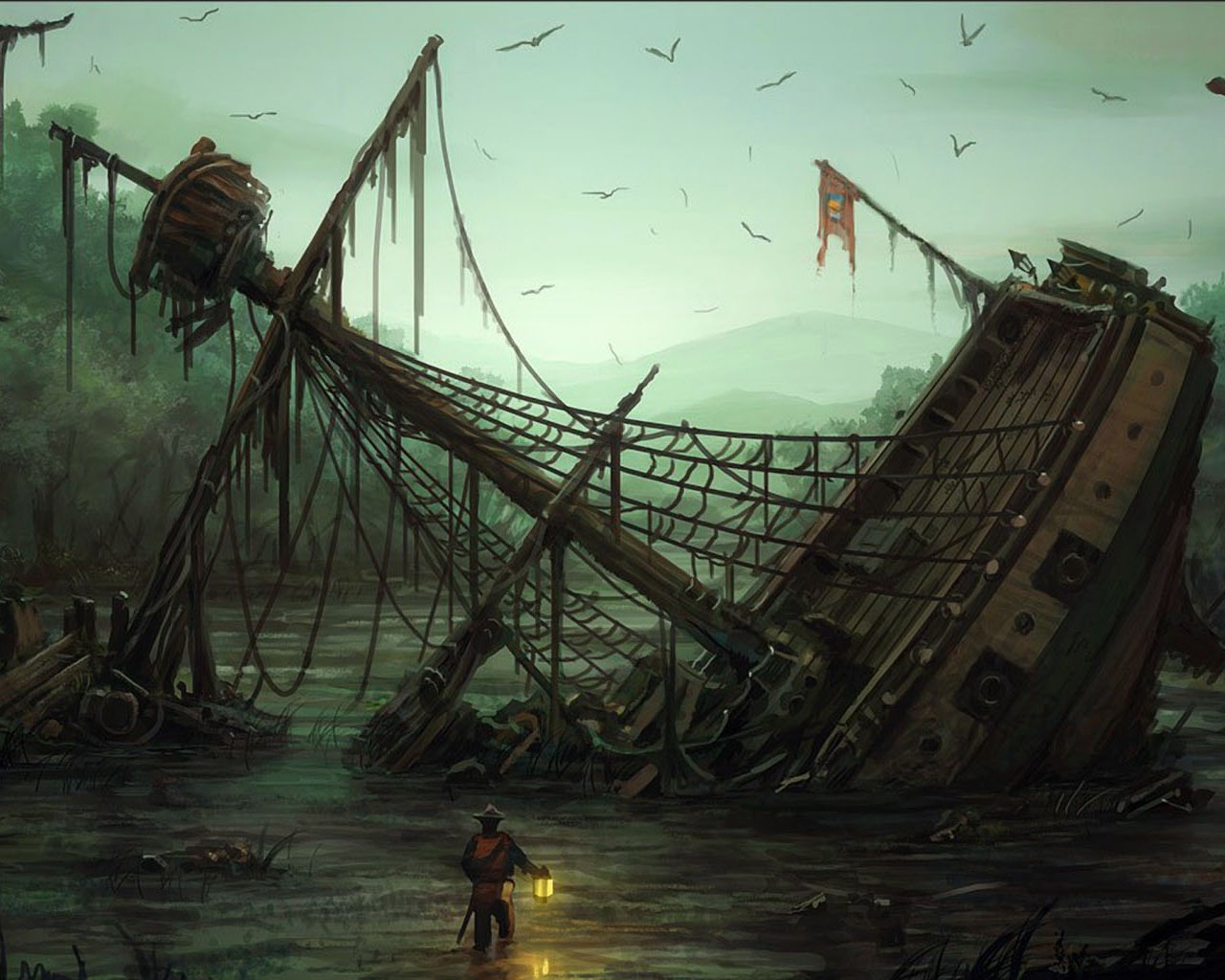 The Lost Ship Computer Wallpapers Desktop Backgrounds 1280x1024