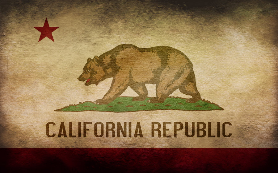 California Grunge Flag By Yenemy1a