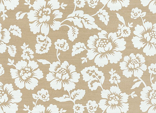 Wallpaper This Echo Design Floral Grasscloth Has A Bit More