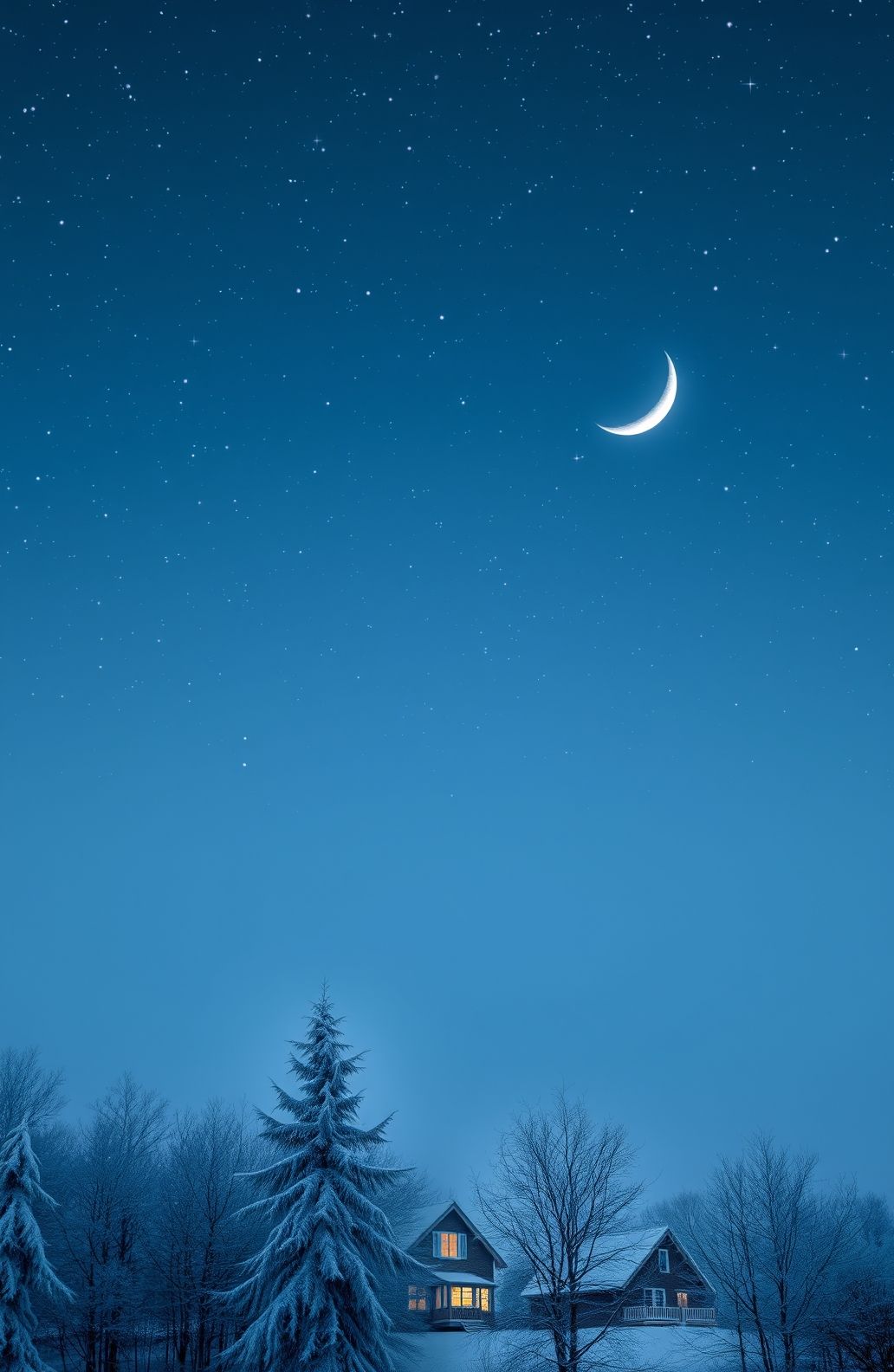Winter Night Sky Wallpaper