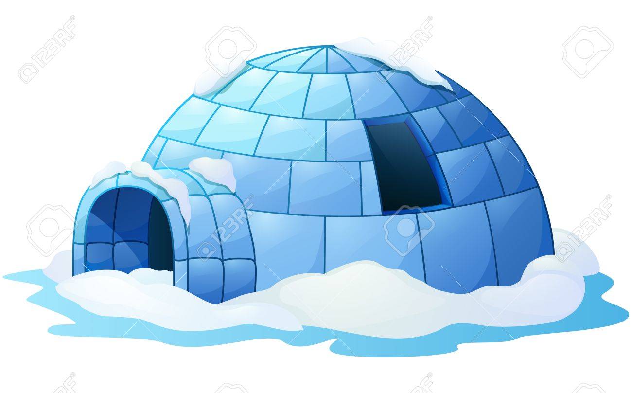 Igloo Isolated A White Background Royalty Cliparts Vectors