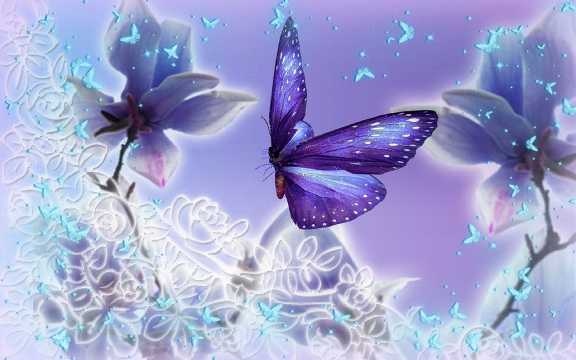 🔥 73 Purple Butterfly Backgrounds Wallpapersafari