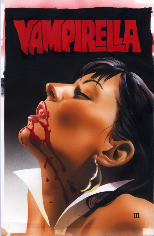 Vampirella Painted Cover By Mikemayhew