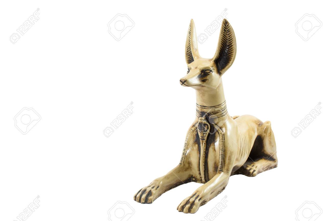 Fience Egypt Anubis Isolated On White Background This Item Is