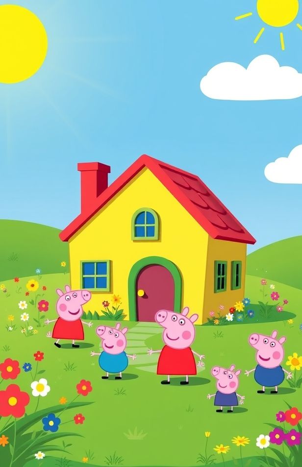 Peppa Pig House HD Wallpaper
