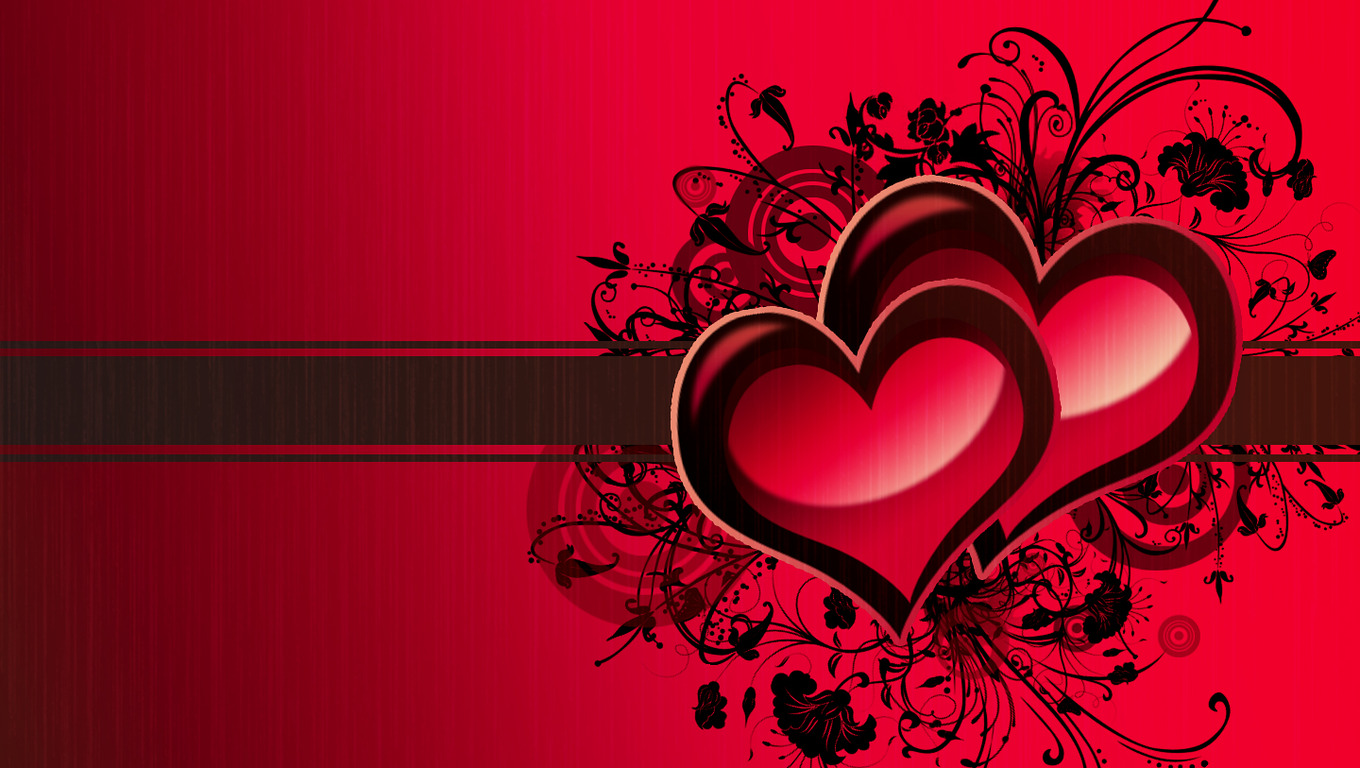 Love Heart   wallpaper 1360x768