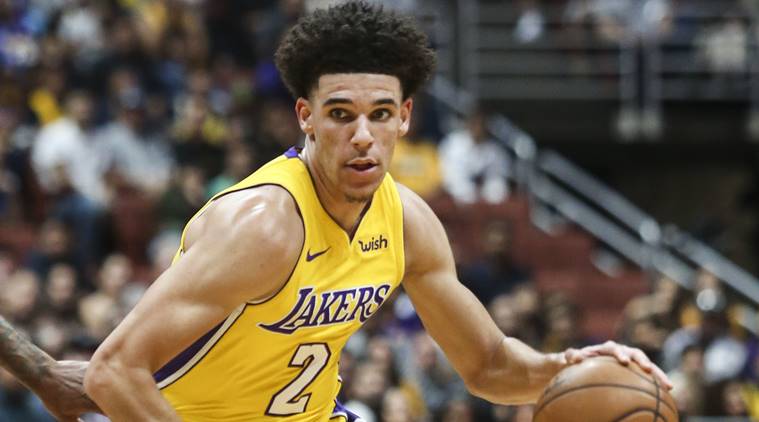 Nba Lonzo Ball Pumped Up As Los Angeles Lakers Start