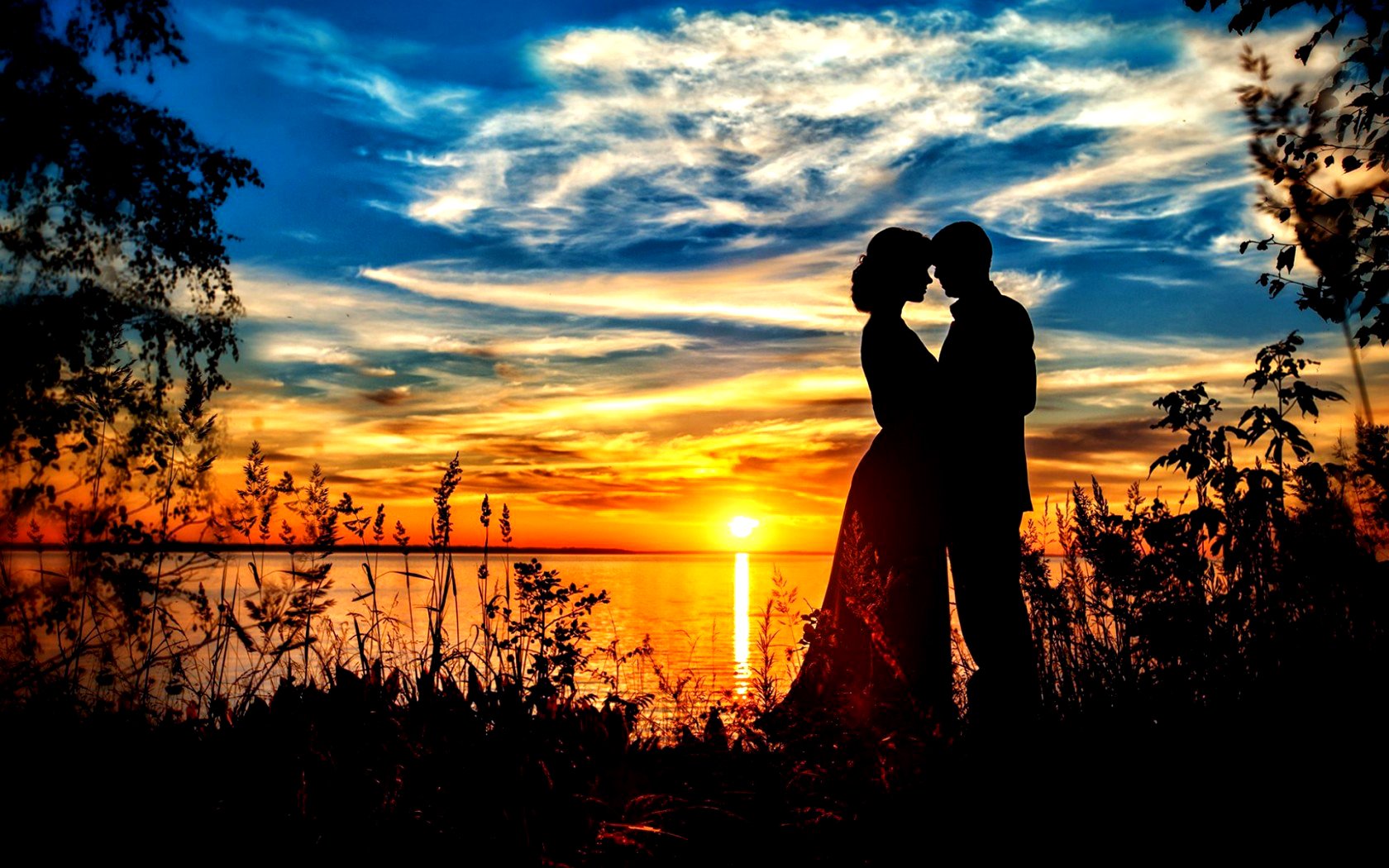 Love Romantic Romance Sky Nature Couple Sweet Wallpaper HD