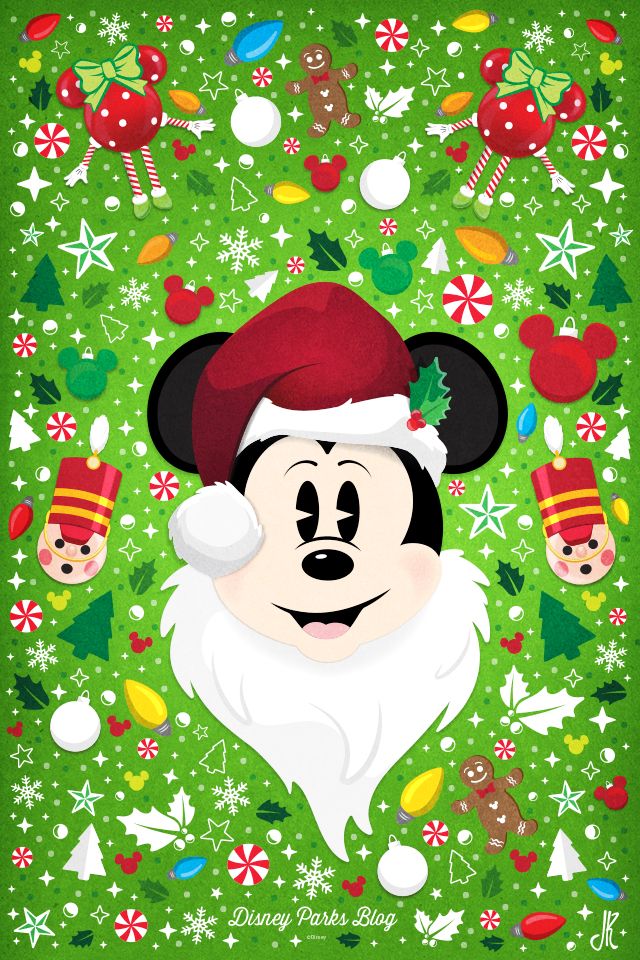 Santa Mickey Mobile Christmas Winter Disney Phone
