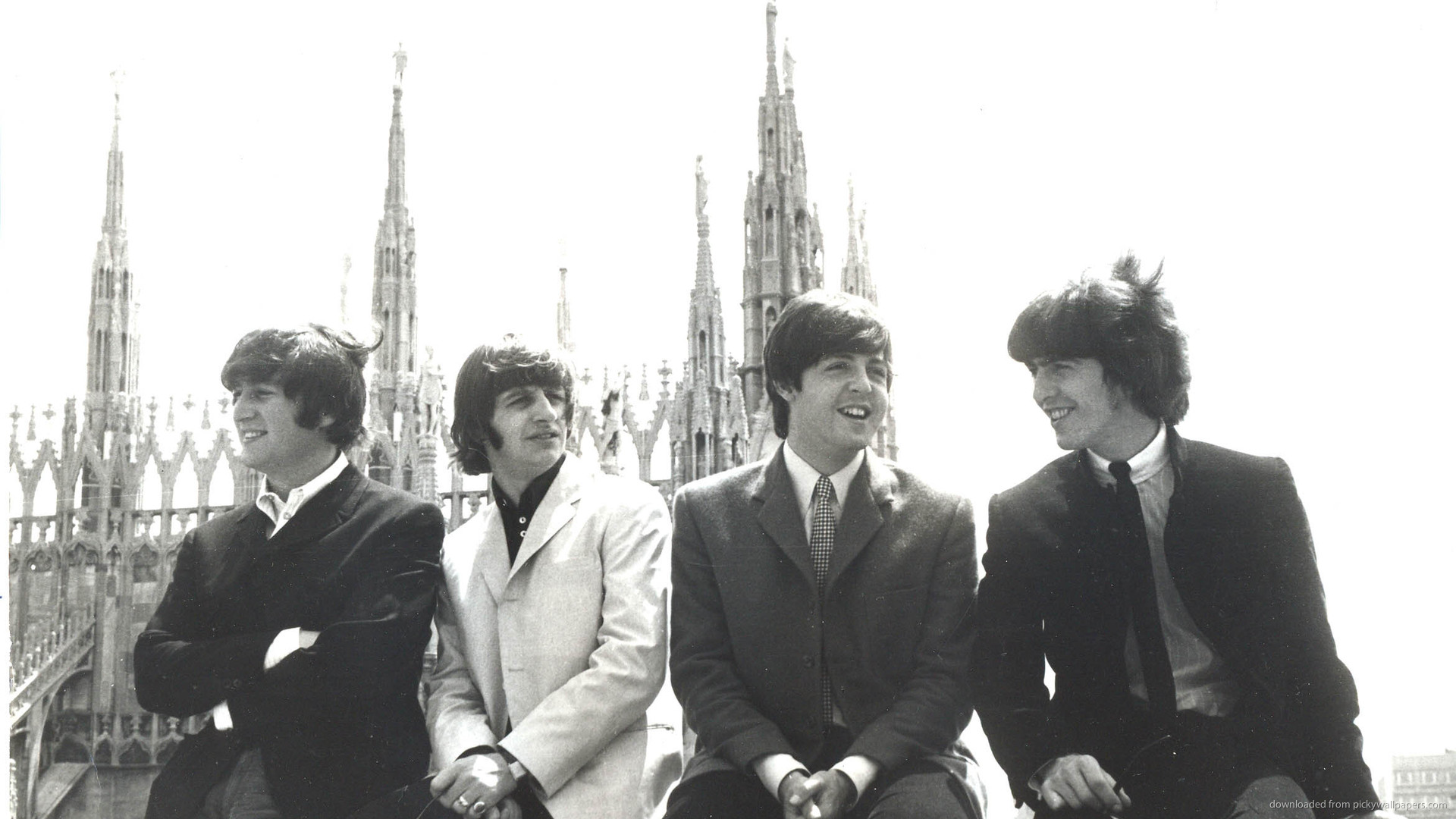The Beatles Wallpaper Black And White