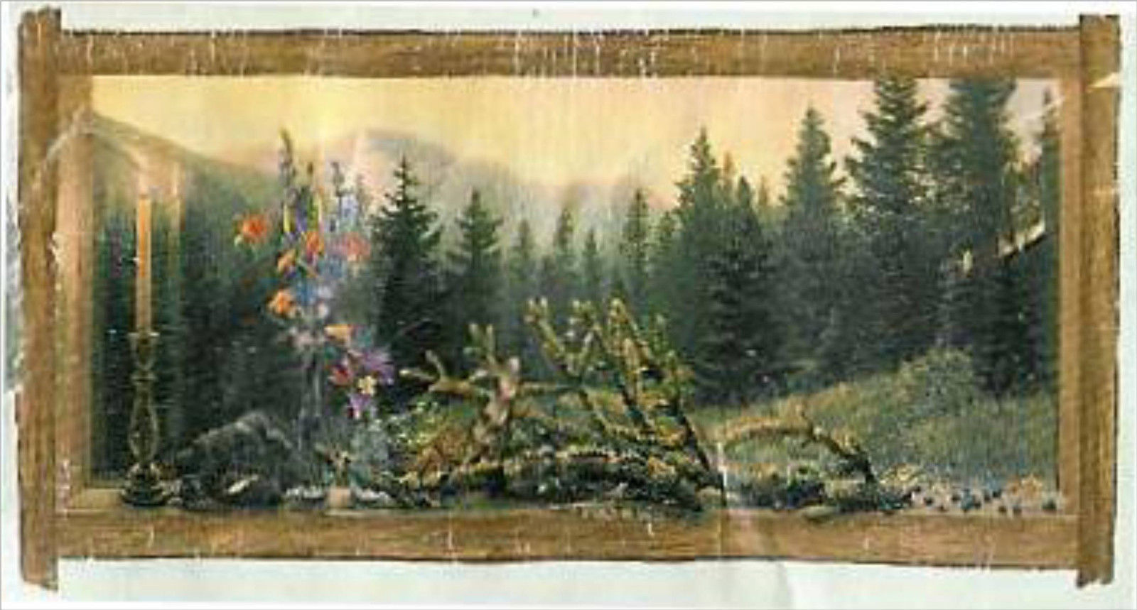 Photo Window Wall Mural Mountain Lodge Woodland Scene Great Price