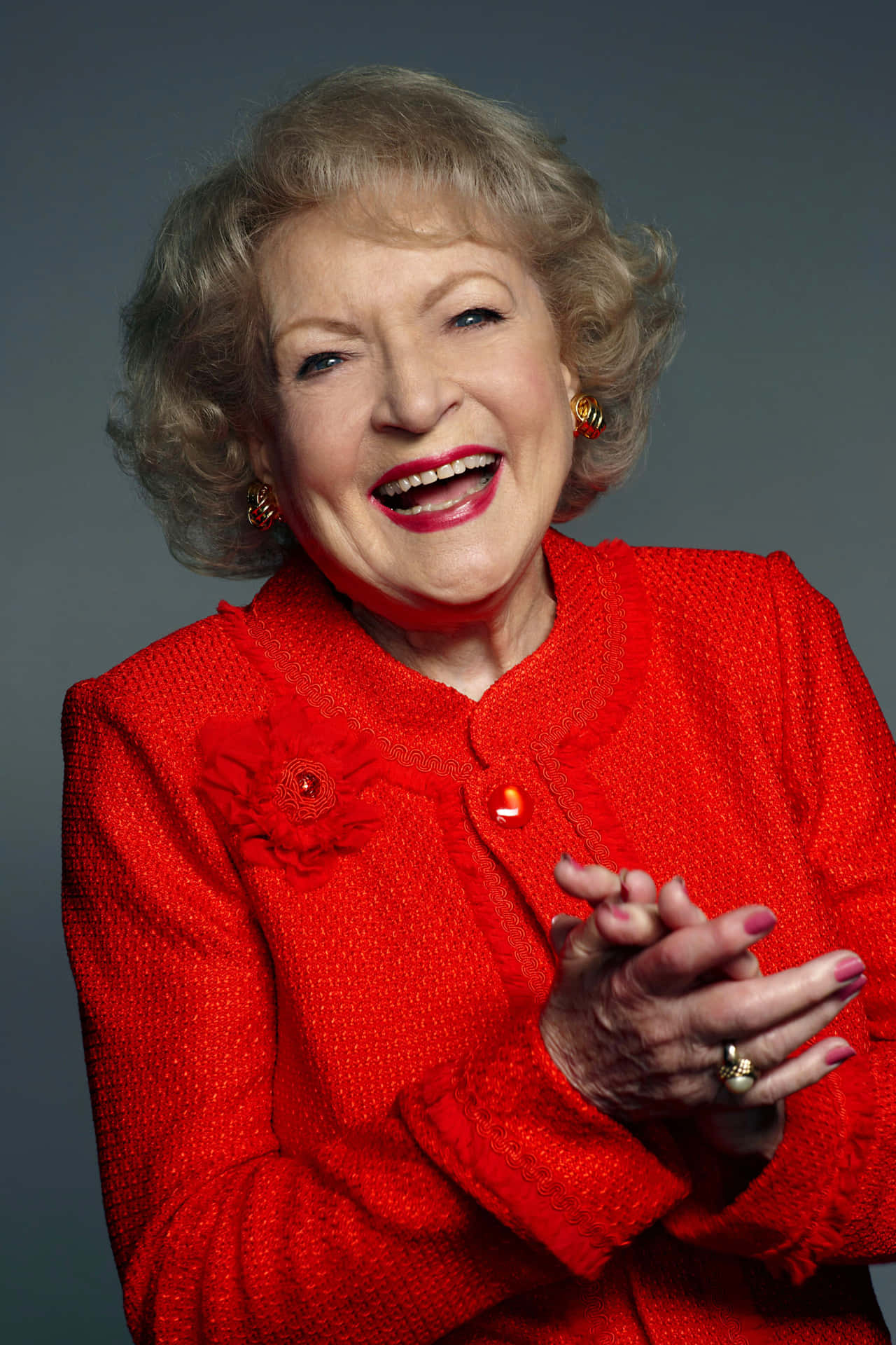 Timeless Betty White Portrait Wallpaper