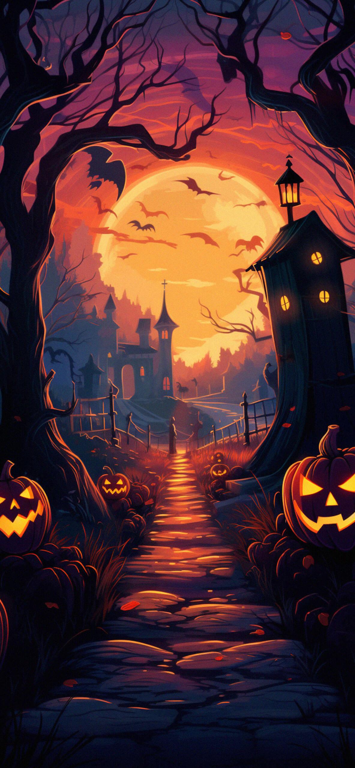Halloween Cartoon Aesthetic Wallpaper HD
