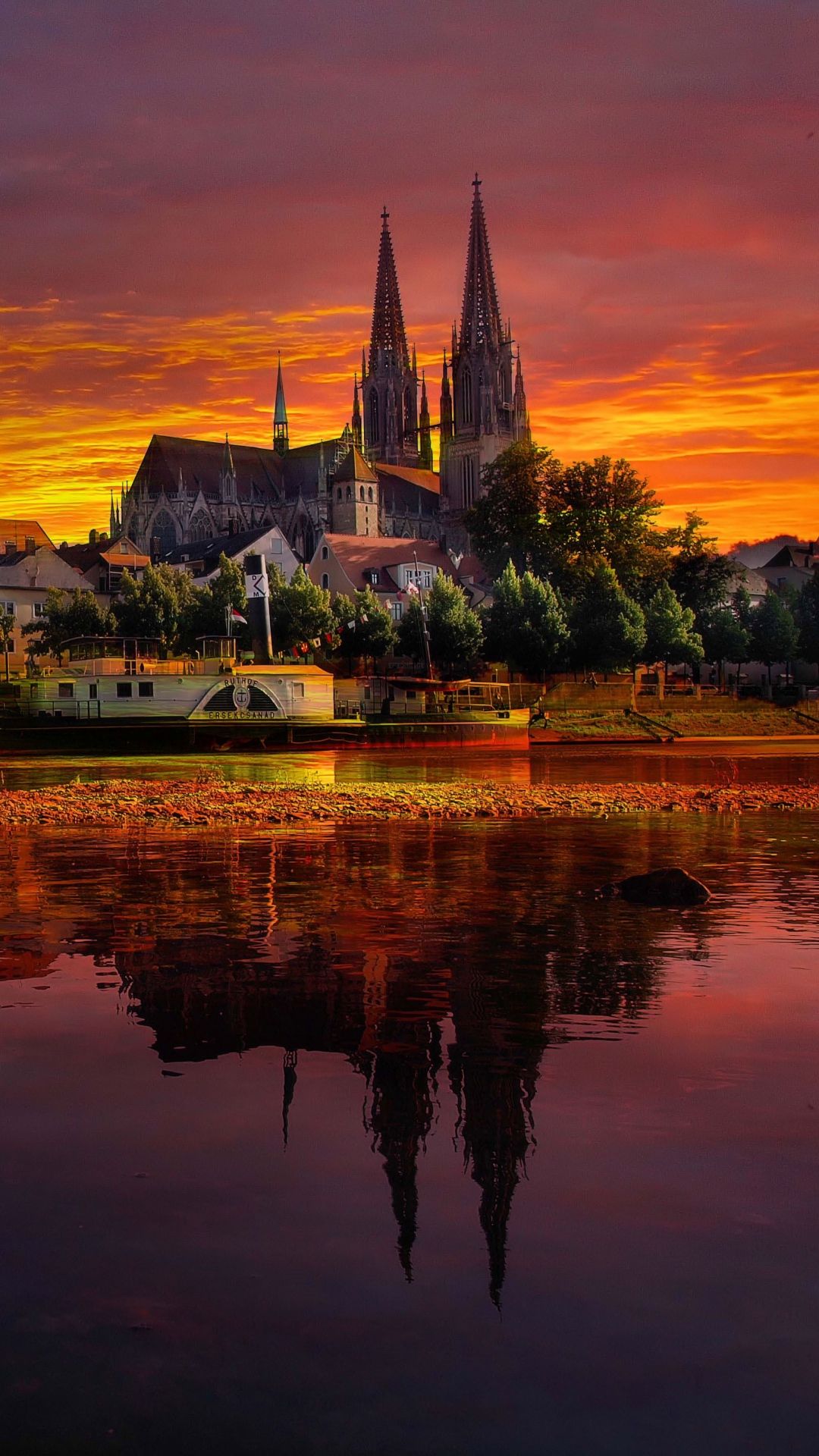 Wallpaper Regensburg Germany Sunset