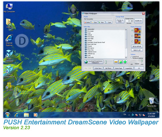 Push Entertainment Dreamscene Video Wallpaper V2