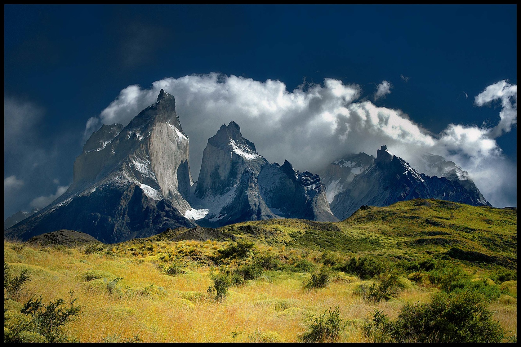 Chile Mountains Clouds Nature Wallpaper