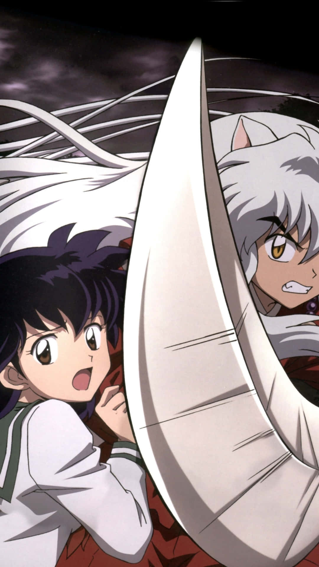 En Feieredie Welten Von Inuyasha Mit Einem iPhone Wallpaper