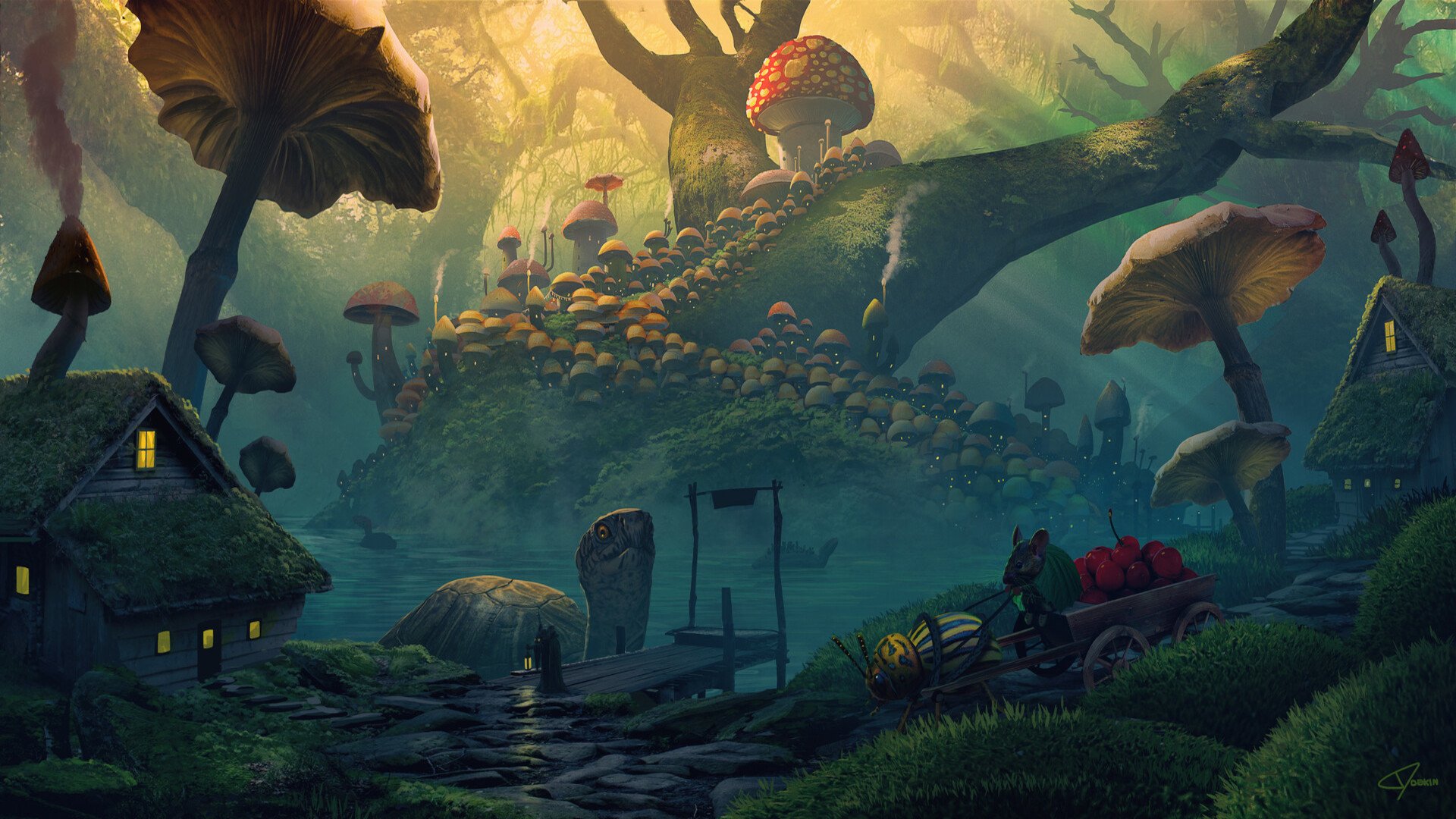 Mushroom Mouse Kingdom HD Wallpaper Background Image