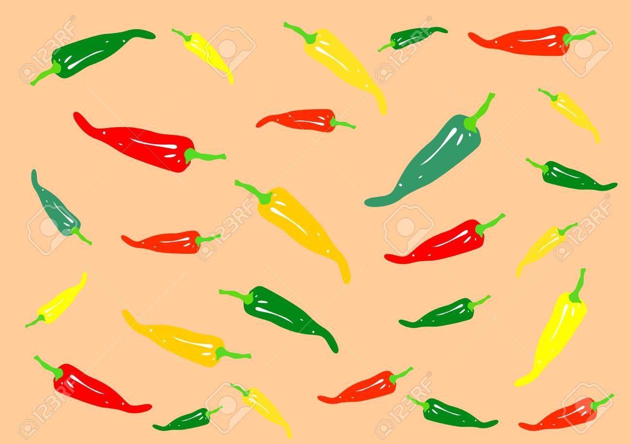 Abstract Background With Chili Peppers Wallpaper Mexican