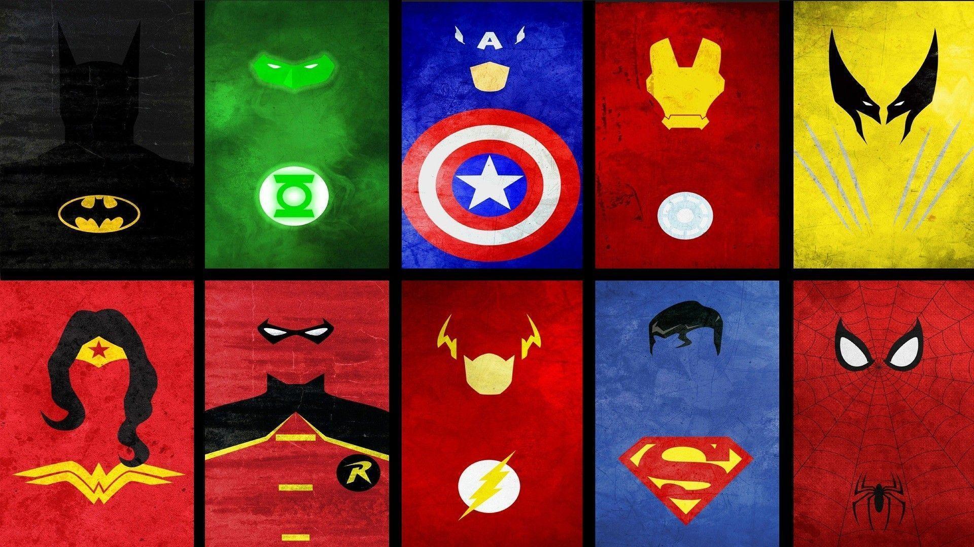 Superheroes Logos Wallpapers