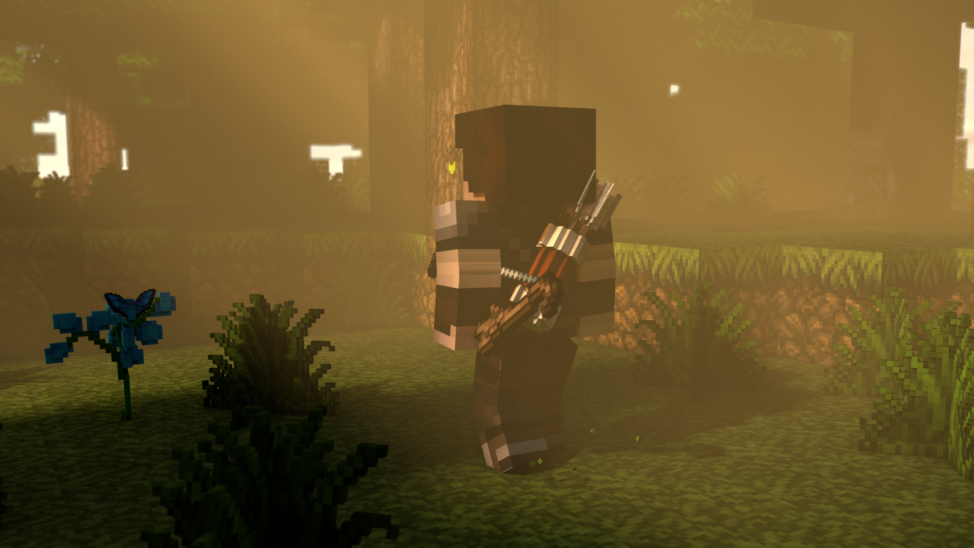 Wallpaper Minecraft 3d The Archer By Thefennixcreations On