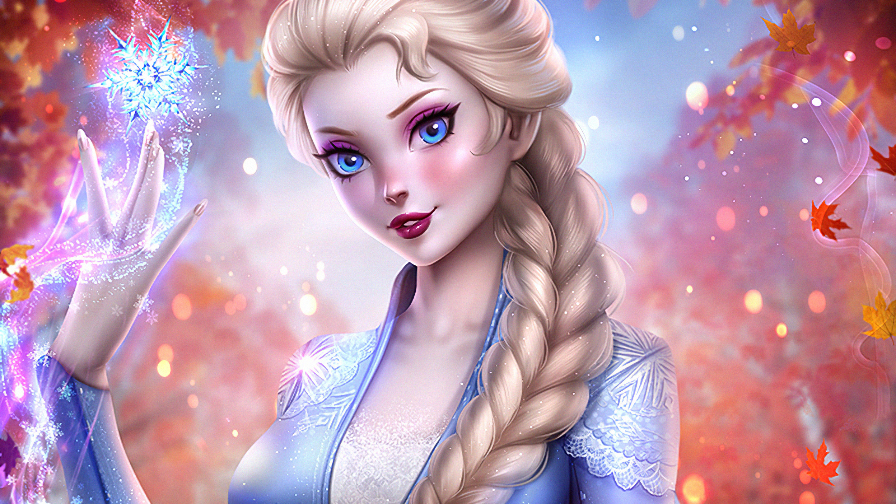 Elsa Queen Frozen Wallpaper HD Movies 4k Image