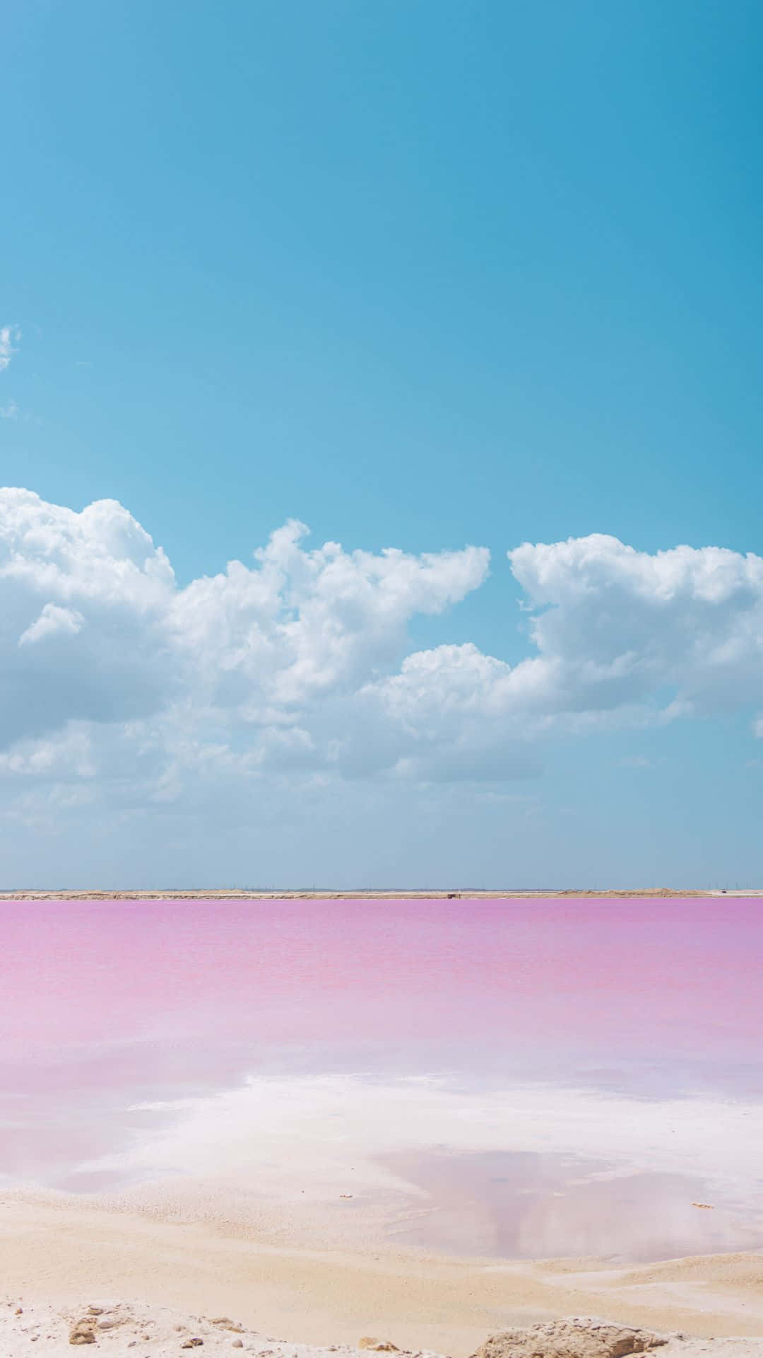 A Mesmerizing Of The Captivating Pink Beach Wallpaper