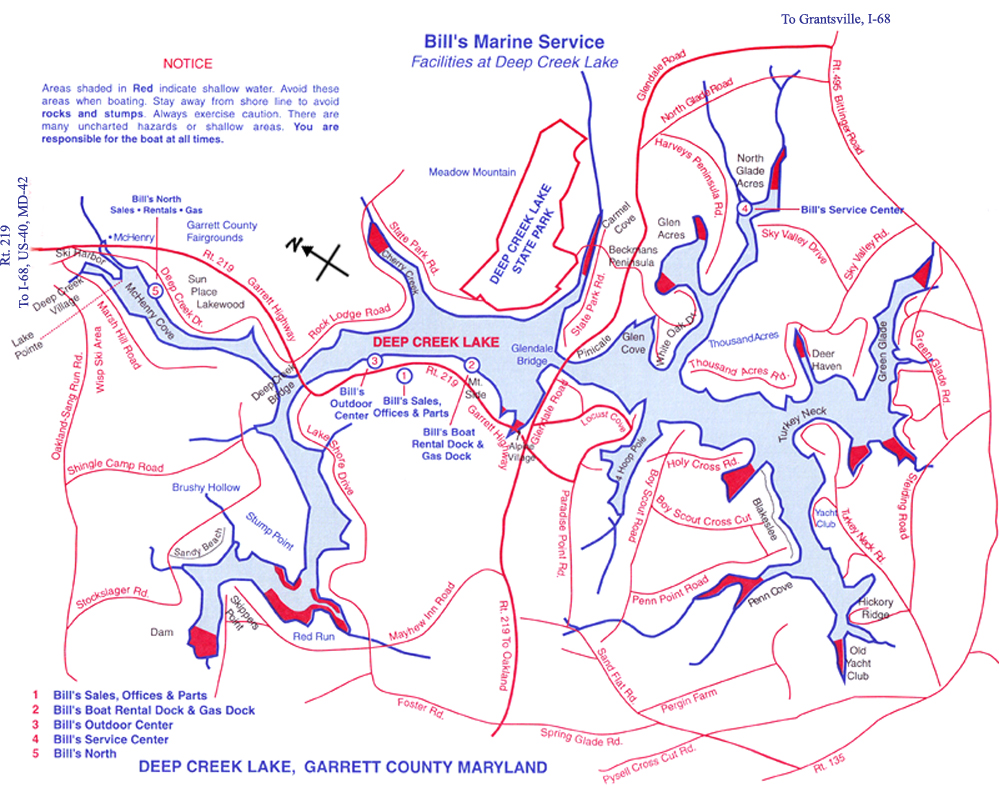Image Deep Creek Lake Map