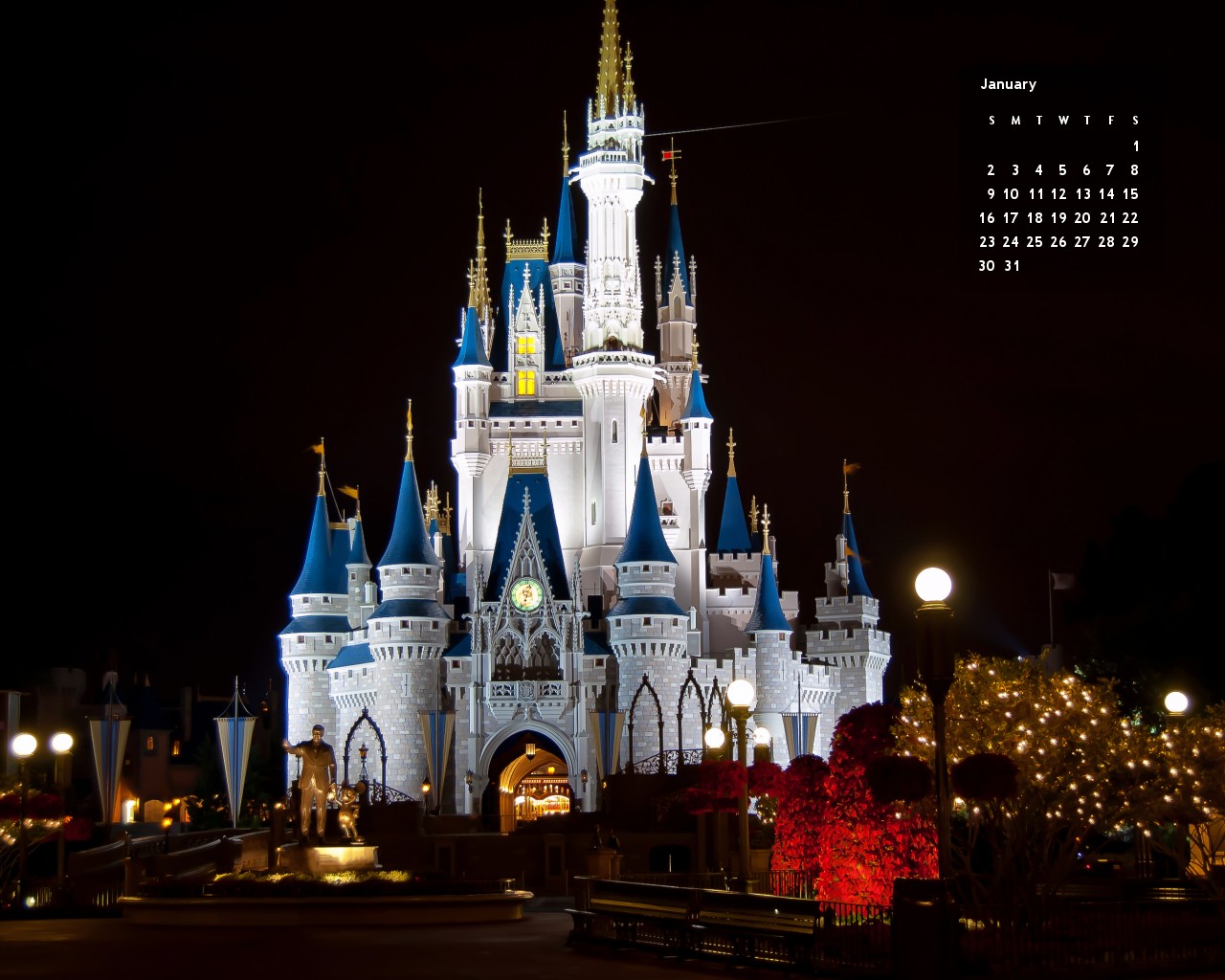 January Disney World Calendar Picture This