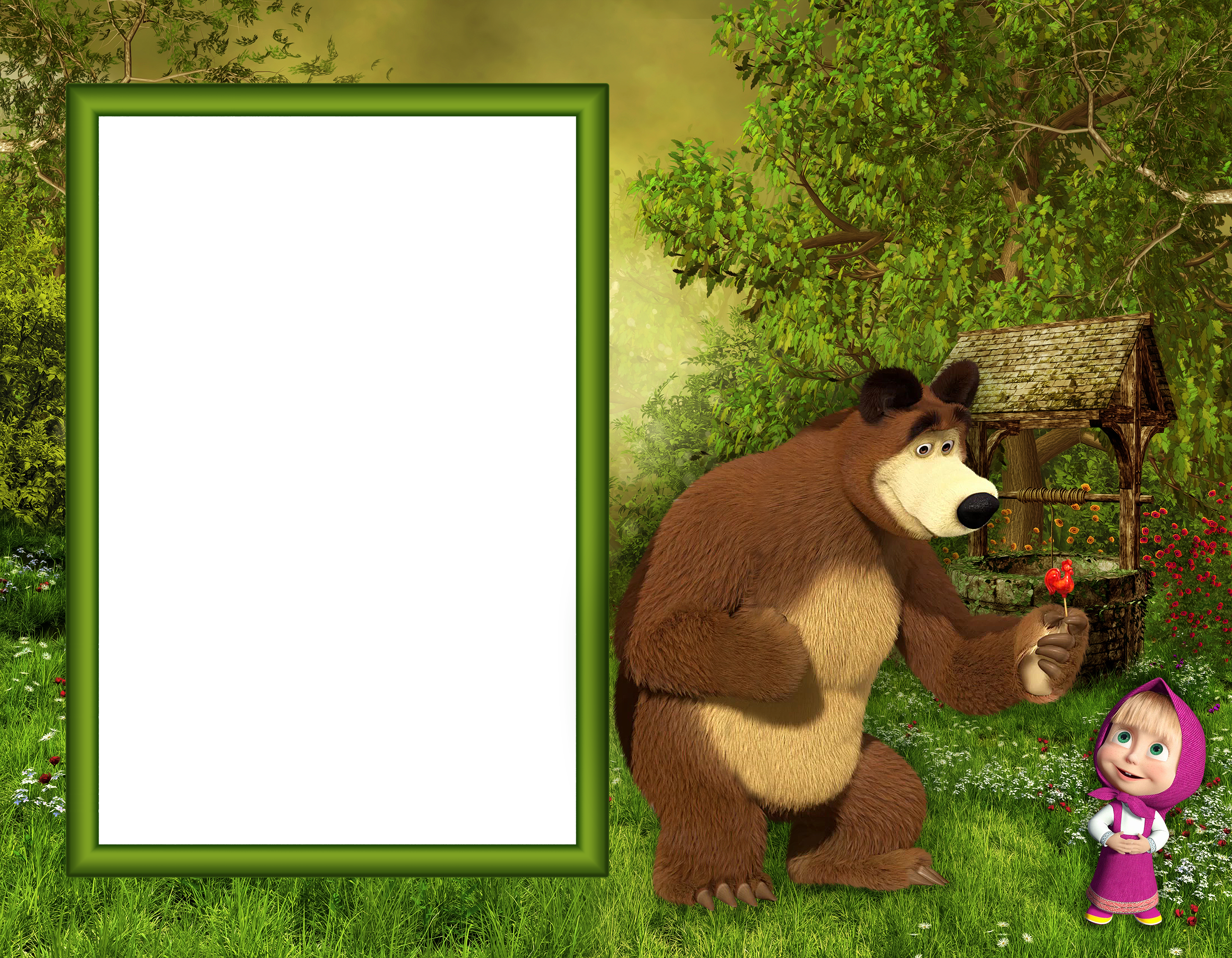 Masha And The Bear Png Kids Photo Frame Gallery Yopriceville
