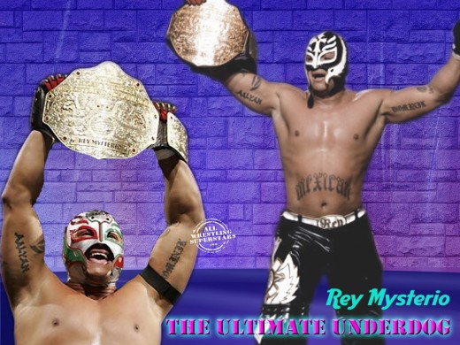 Rey Mysterio Acknowledges The Audience After Winning World Heavy