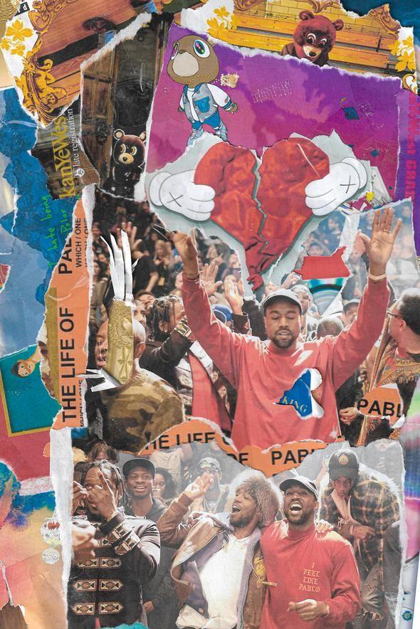 Kanye West Coming of Pablo Scrapbook Poster Album artwork
