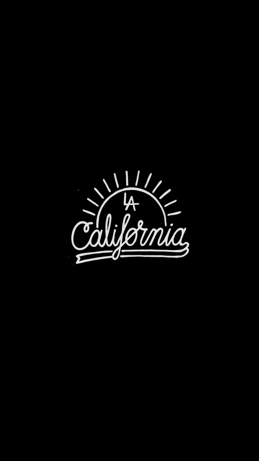 Phone Background Wallpaper California Lettering Black And White