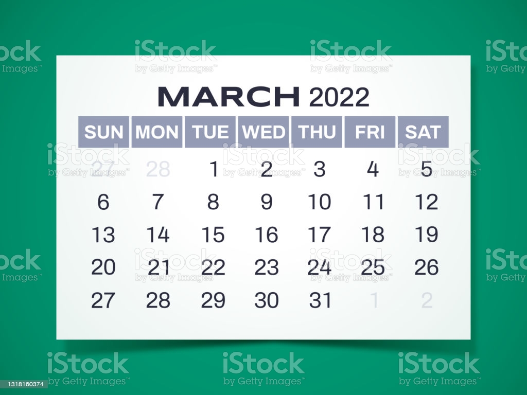 March Month Calendar Stock Illustration Image Now