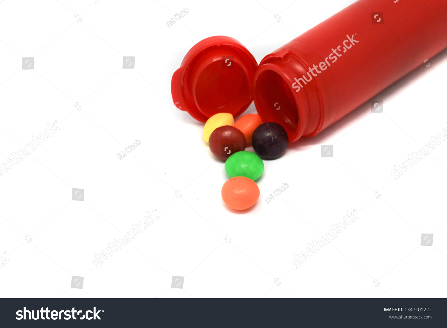 Colorful Chocolate Candies On White Background Stock Image